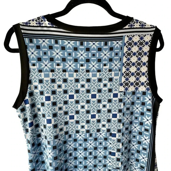 GREAT NORTHWEST INDIGO NWOT SLEEVELESS MAXI DRESS NAVY BLUE WHITE AQUA | MEDIUM - Picture 8 of 10